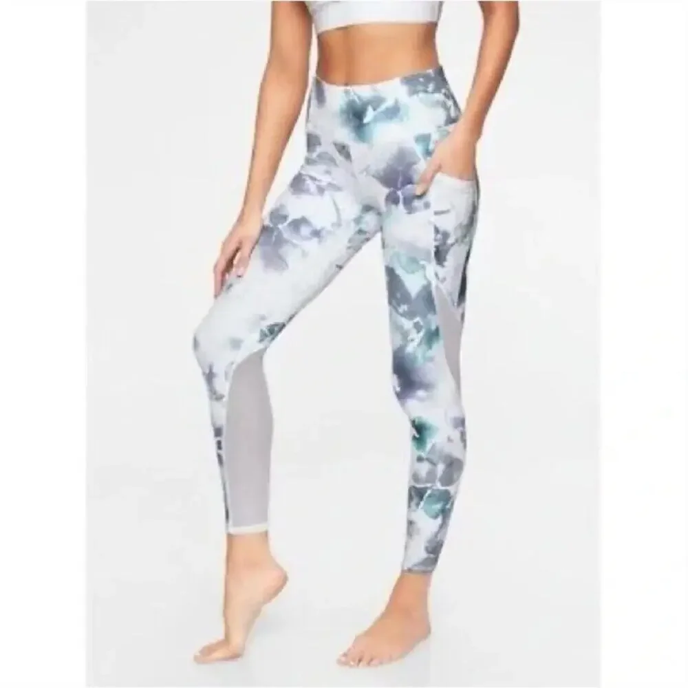Athleta Watercolor Floral 7/8 Side Pocket Leggings - Picture 1 of 10